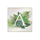 Botanical Monogram Glass Coaster